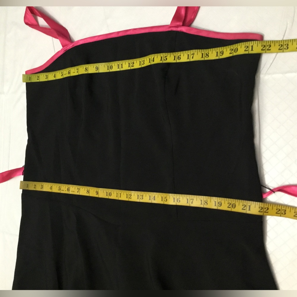 dressbarn Black Dress with Pink Trim - Picture 5 of 13